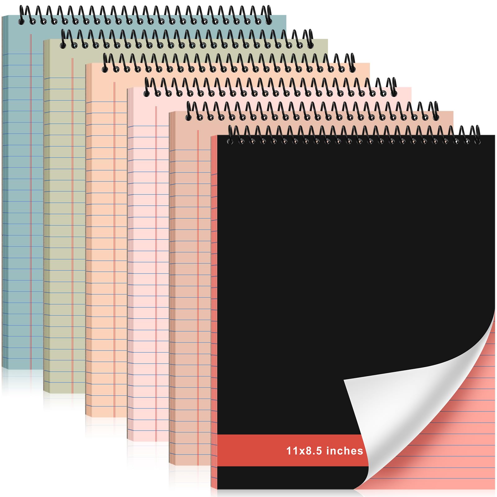 Carnet à spirale pour entreprise et bureau Resurhang lot de 6 cahiers