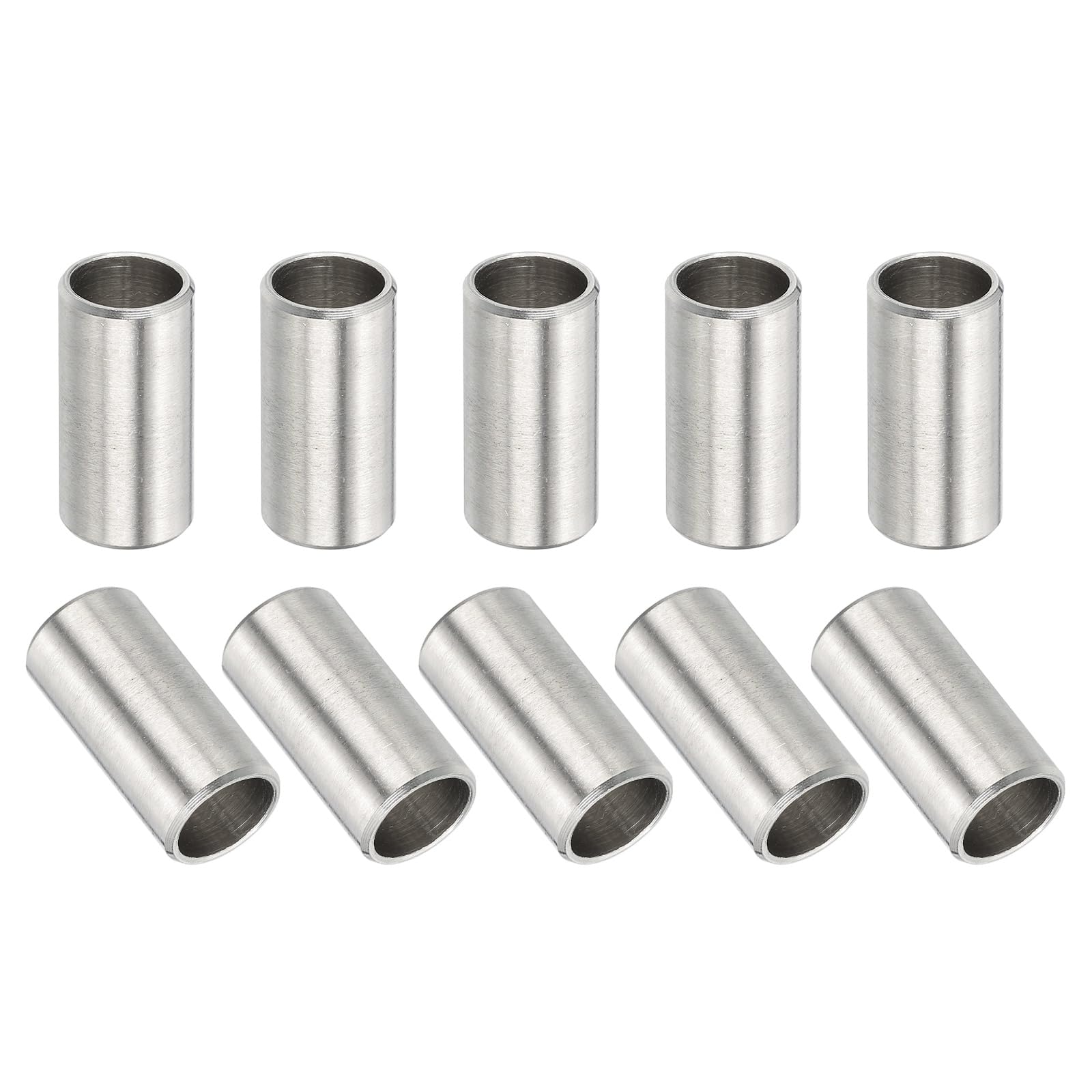 PATIKIL 304 Stainless Steel Spacer, 10 Pcs Round Metal Spacer 5/16" Bore x 3/8" OD x 3/4" Length Unthreaded Screw Standoff Bushing for 5/16" ID Screws