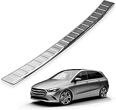 CHROMEMASTER | Rear Bumper Protector Compatible with Mercedes B-Class 2019+; Stainless Steel, Brushed Silver, Bumper Protection Protects the Paint of the Bumper from Scratches