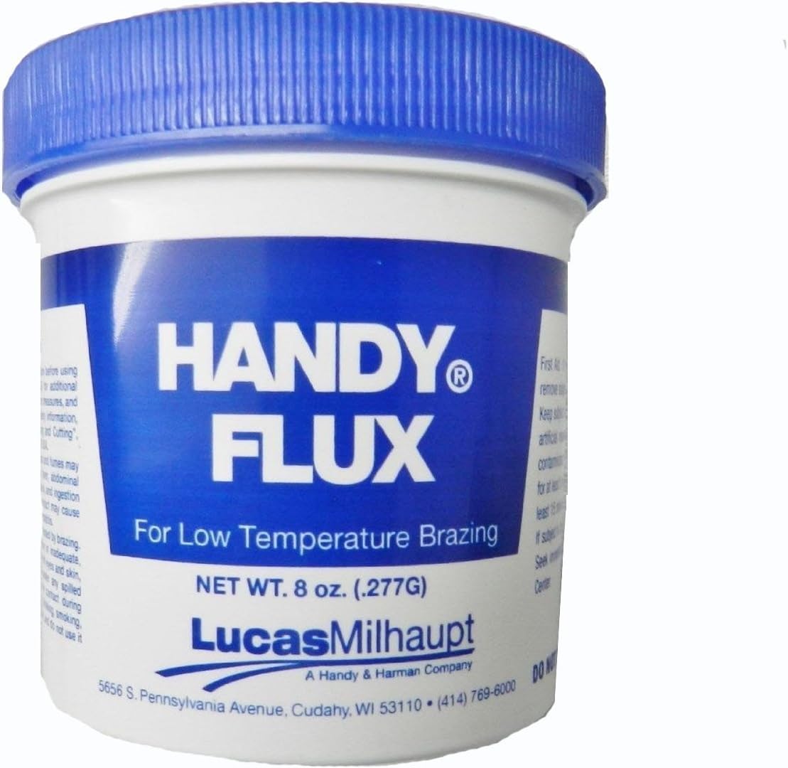 HANDY FLUX PASTE 8 OZ JAR FOR SOLDERING BRAZING JEWELRY MAKING REPAIR SILVER (E 12) by Lucas Milhaupt