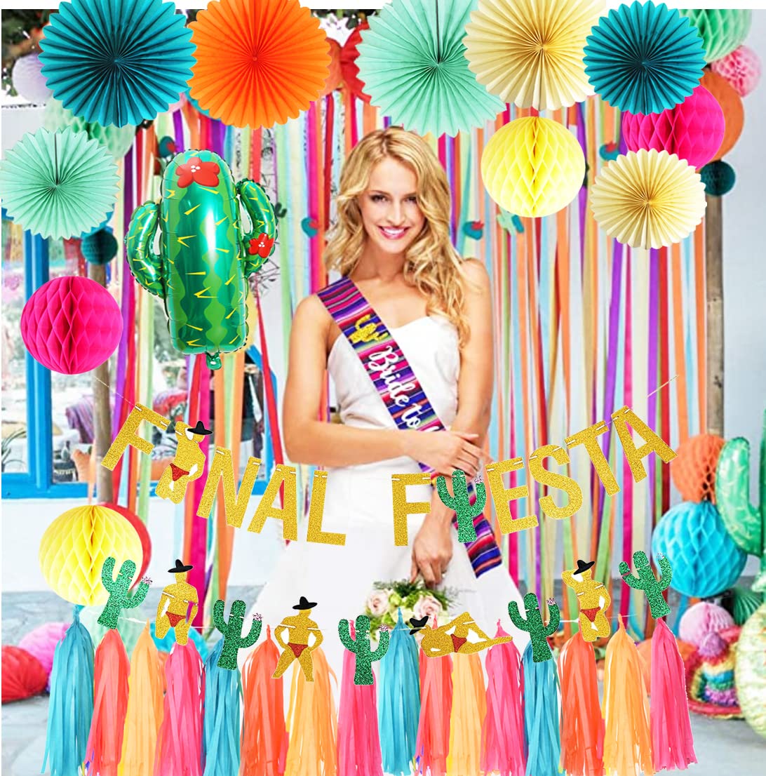 Fiesta final de despedida de soltera decoraciones de fiesta final banner fiesta mexicana fiesta temática decoración de fiesta mexicana despedida de soltera suministros decoración