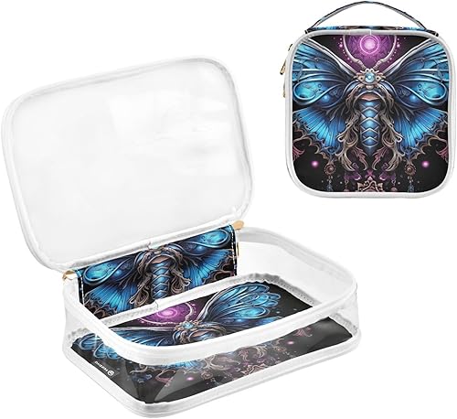 Miniatura 3 de Y2k Gothic Butterfly Clear Toiletry Bag for Traveling,2 Pack Makeup Cosmetic Bag with Zipper,Travel Bag for Toiletries,Travel Essentials 21215338
