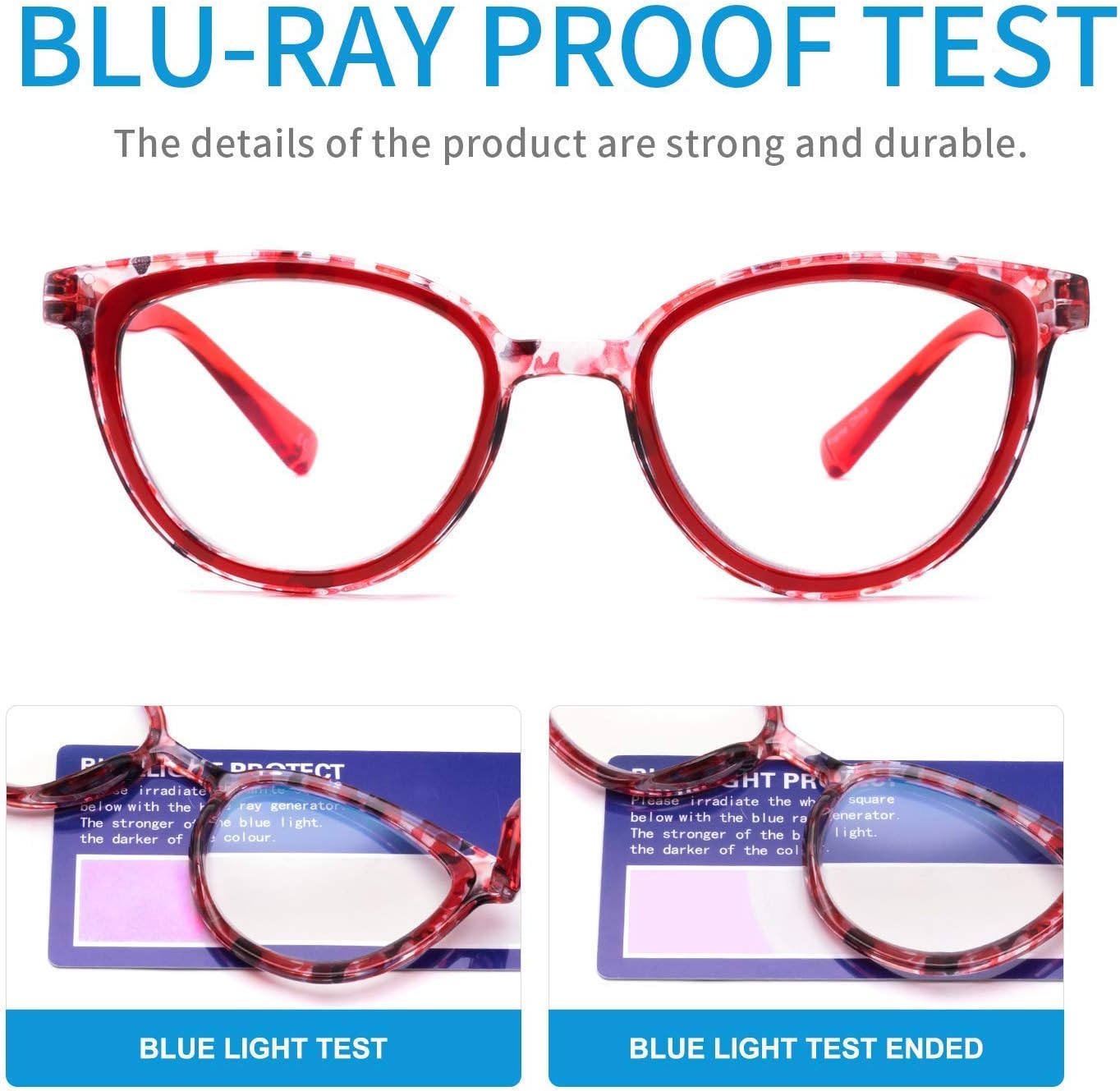 Yuluki 5 Pack Reading Glasses Blue Light Blocking for Women，Fashion Ladies Computer Readers with Spring Hings,Anti Glare/Eyestrain Eyeglasses 1.5