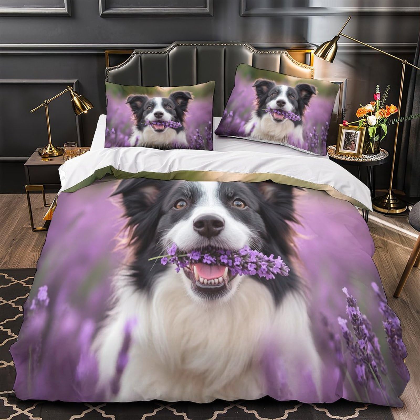 Housse de couette dinosaure hypoallergénique anti-acarien douce pour lit Super King