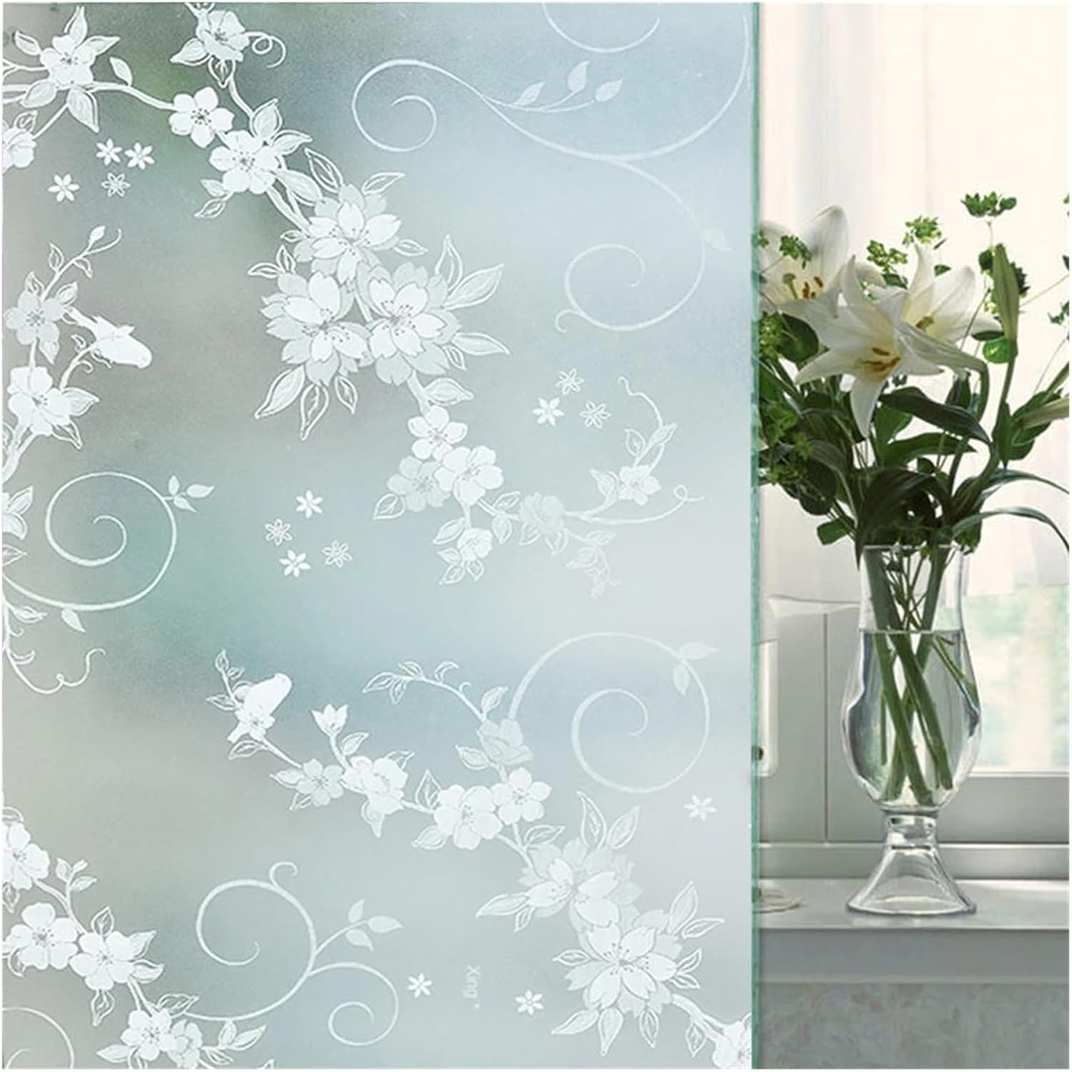 3D Rainbow Window Film Privacy Decorative Stickers Heat Control for Glass Self-Adhesive Removable Vinyl Anti UV Home for Room(Color 4,45x500 cm)
