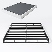 Vista 1 de Box Spring Queen - Somier de Metal Queen de Perfil Bajo Resistente de 3 Pulgadas para Cama, Base de Colchón, Fácil Montaje, Funda Fácil de Limpiar