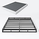 SHLAND King Box Spring, 5 Inch Box Springs King Size Basics Bed Base, Mattress Foundation, Black Heavy Duty Metal Structure with Cover, Noise Free, Easy Assembly
