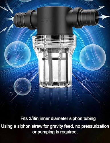 Miniatura 5 de Filtro de cerveza en línea, filtro de agua de 80 mallas de 150 micrones, dispositivo de filtración de filtro en T de plástico, alimentación por