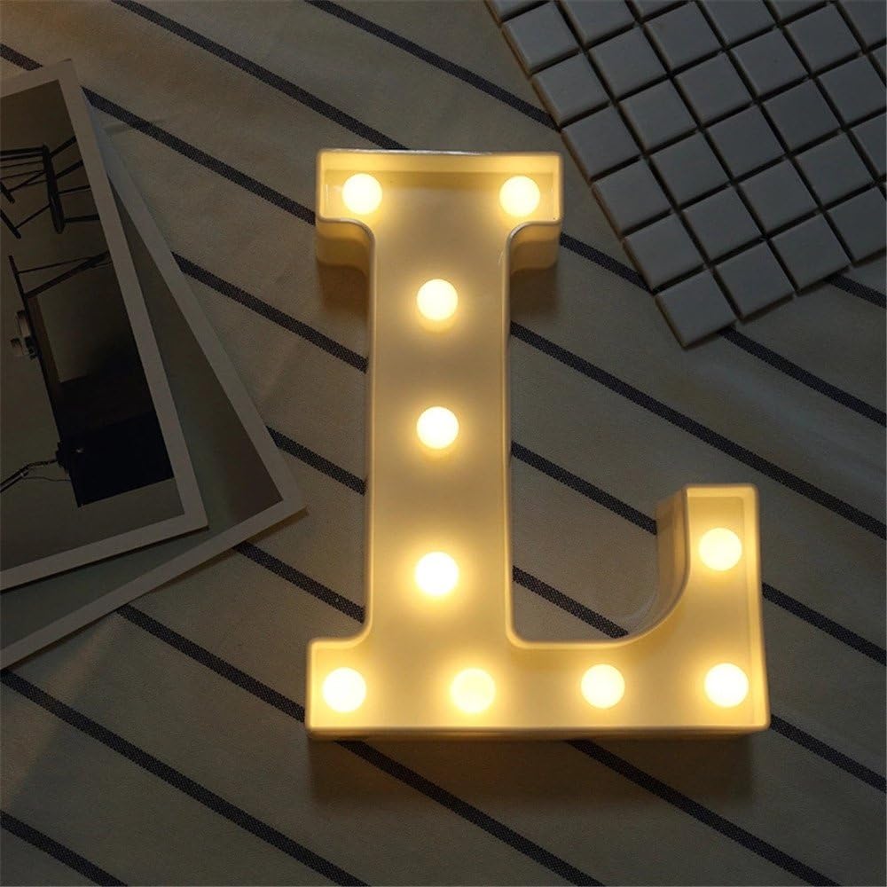 Sekluxy LED Love Letter Lights for Wedding Light Up Love Marquee Sign Battery Operated Romantic Night Light Table Lamp Christmas Xmas Gift Home Party Wall Hanging Decoration
