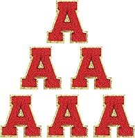 Vista 28 de 6 piezas de parches de letras de chenilla autoadhesivas, parches de letras preppy de 2 pulgadas para bolsos, ropa y sombreros, grandes pegatinas