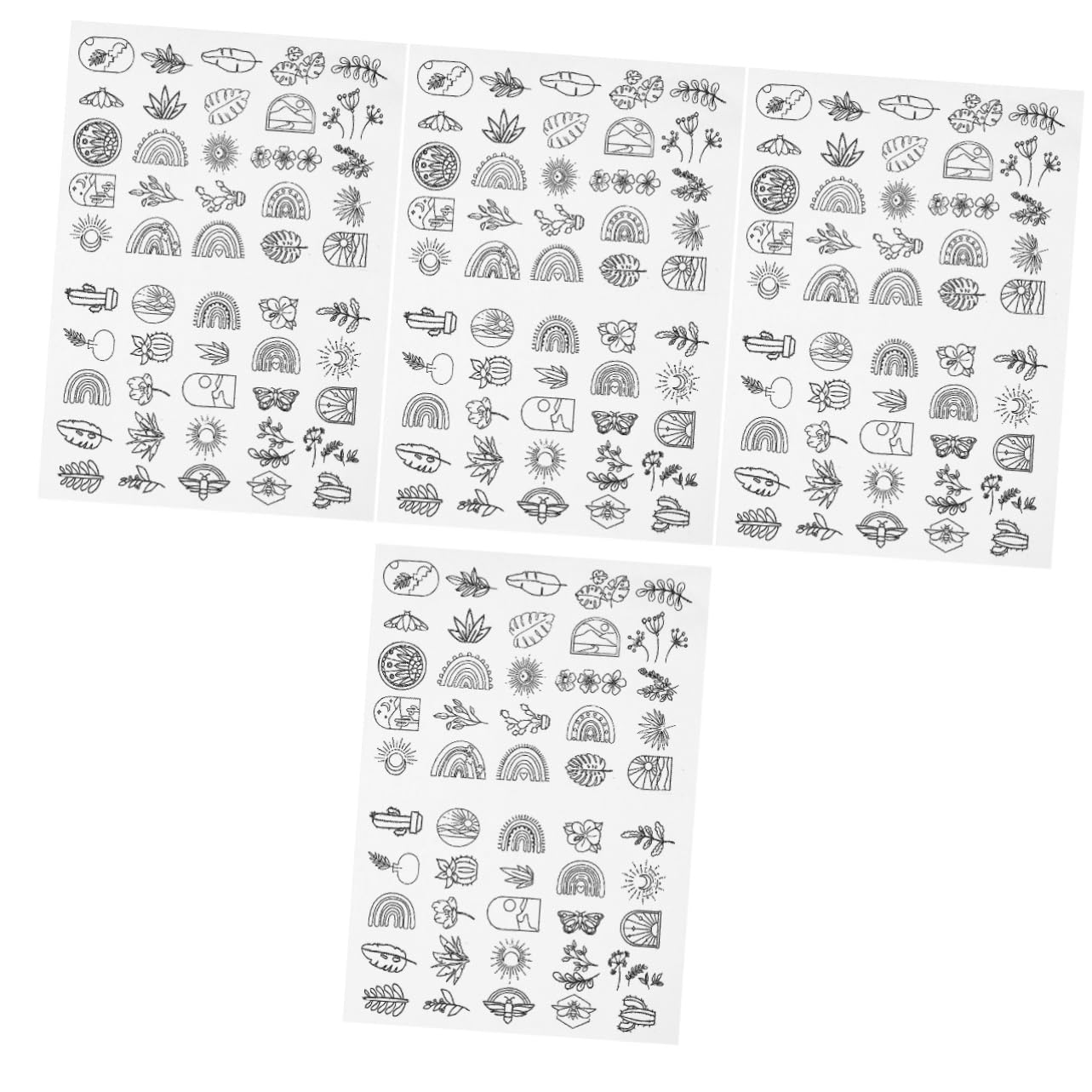 SHINEOFI 5 Blätter Handnäh Stabilisator Stich Kits Wasserlösliche Stickunterlage Reiß Nähzubehör Mini Klebestabilisator Für Maschinenstickerei Auflösbare Mikrotücher Netzpapier