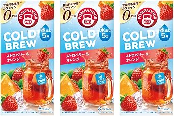 Japan Green Tea Center Pompadour Cold Brew Strawberry & Orange, 0.7 oz 20 g x 3 Packs