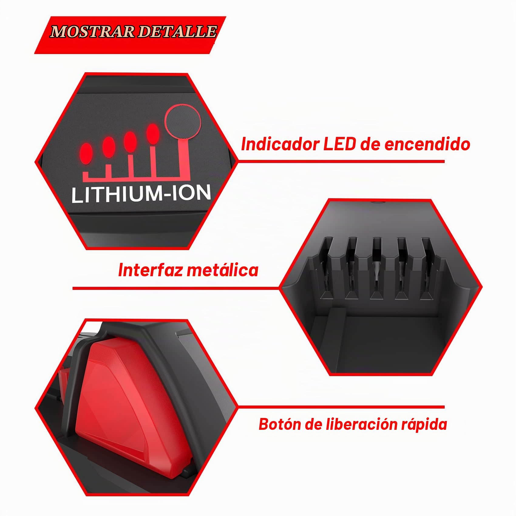 2X 5.5Ah M18 Batería para Milwaukee 18V Herramientas Eléctricas | Recargable, lithium bateria con Indicador LED, Alta capacidad, para Milwaukee M18 Bateria 48-11-1850 48-11-1812
