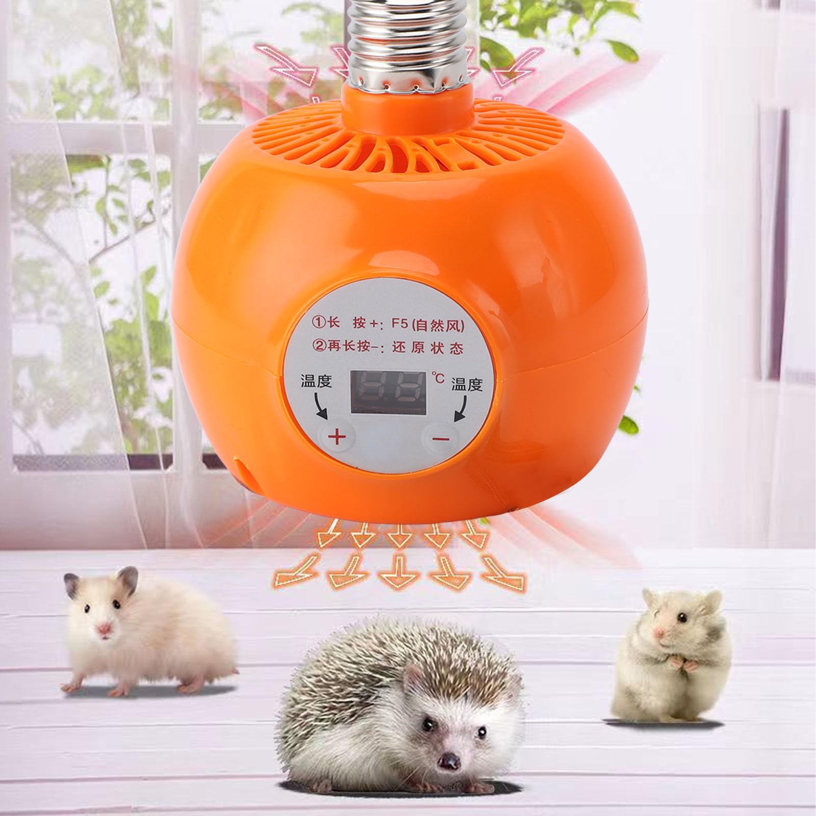 Tnfeeon Chicken Coop Heat Lamp, Heat Lamp for Chickens Coop Brooder and Reptile Heat Bulb, E27 Overheating Prevention - Image 2