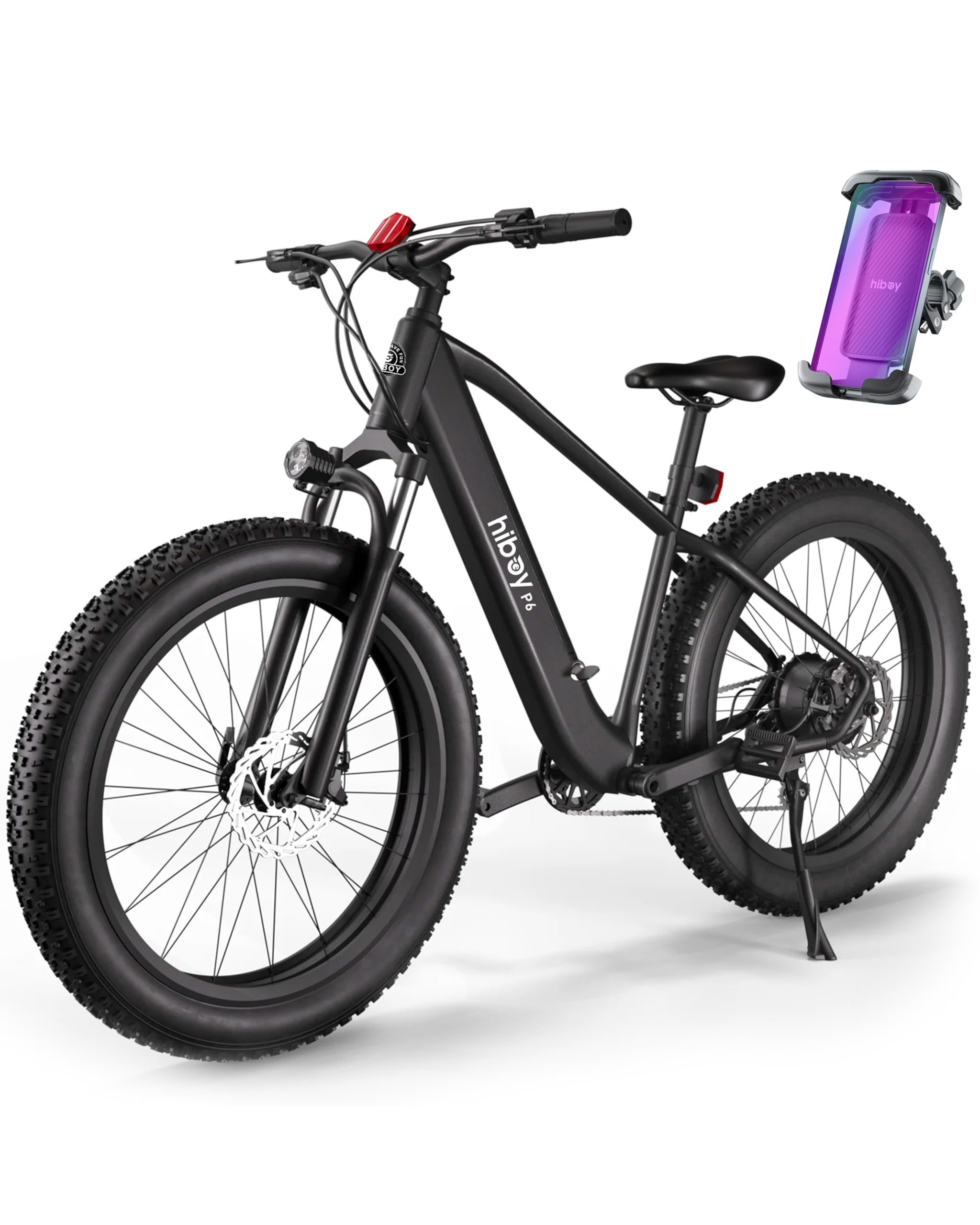Hiboy Electric Bike for Adults, High-Performance Motor, Removable Battery, All-Terrain Electric Bicycle with Suspension Fork, 7 Speed Gearing, UL Certified