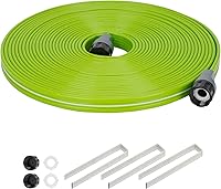 KOBAZ 50FT Sprinkler Soaker Hose with Stakes - Leakproof Triple-Tube Drip Irrigation for Lawn, Garden, Yard - Kink-Resistant Water-Saver