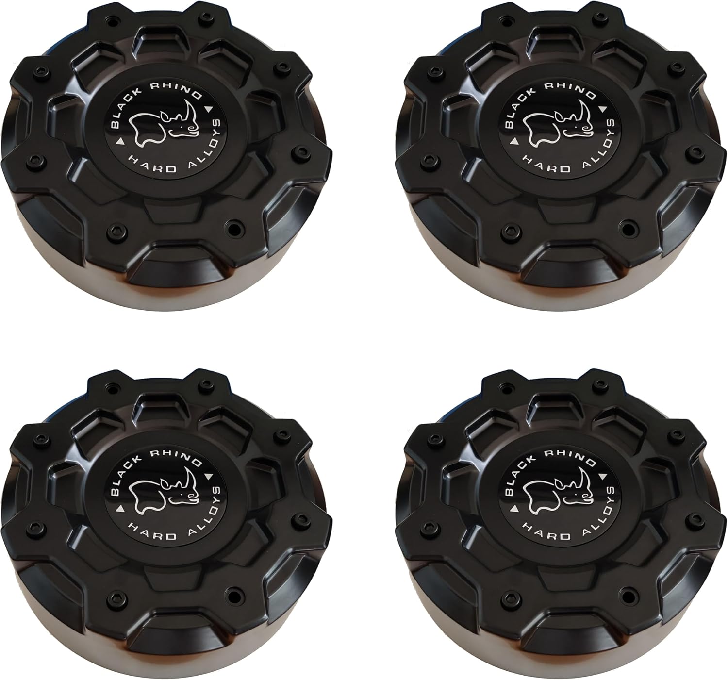 Abrams Wheel Black Rhino Hard Alloy Center Hub Cap PSC014BLA Matte Black 4pc