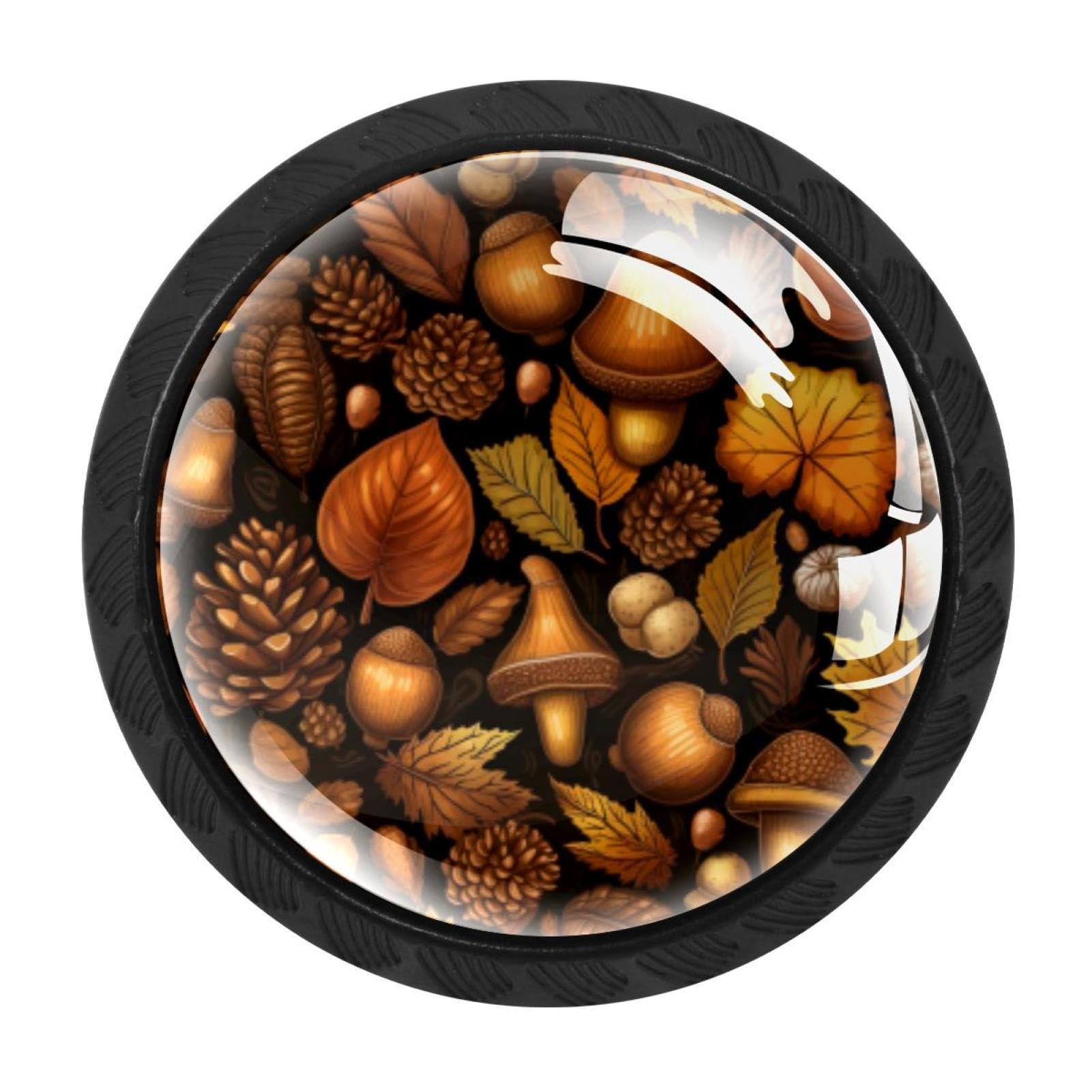 CHENZZZZ 4 Pieces Kitchen Cabinet Drawer Dresser Door Knobs Pulls Handles, Thanksgiving Acorn