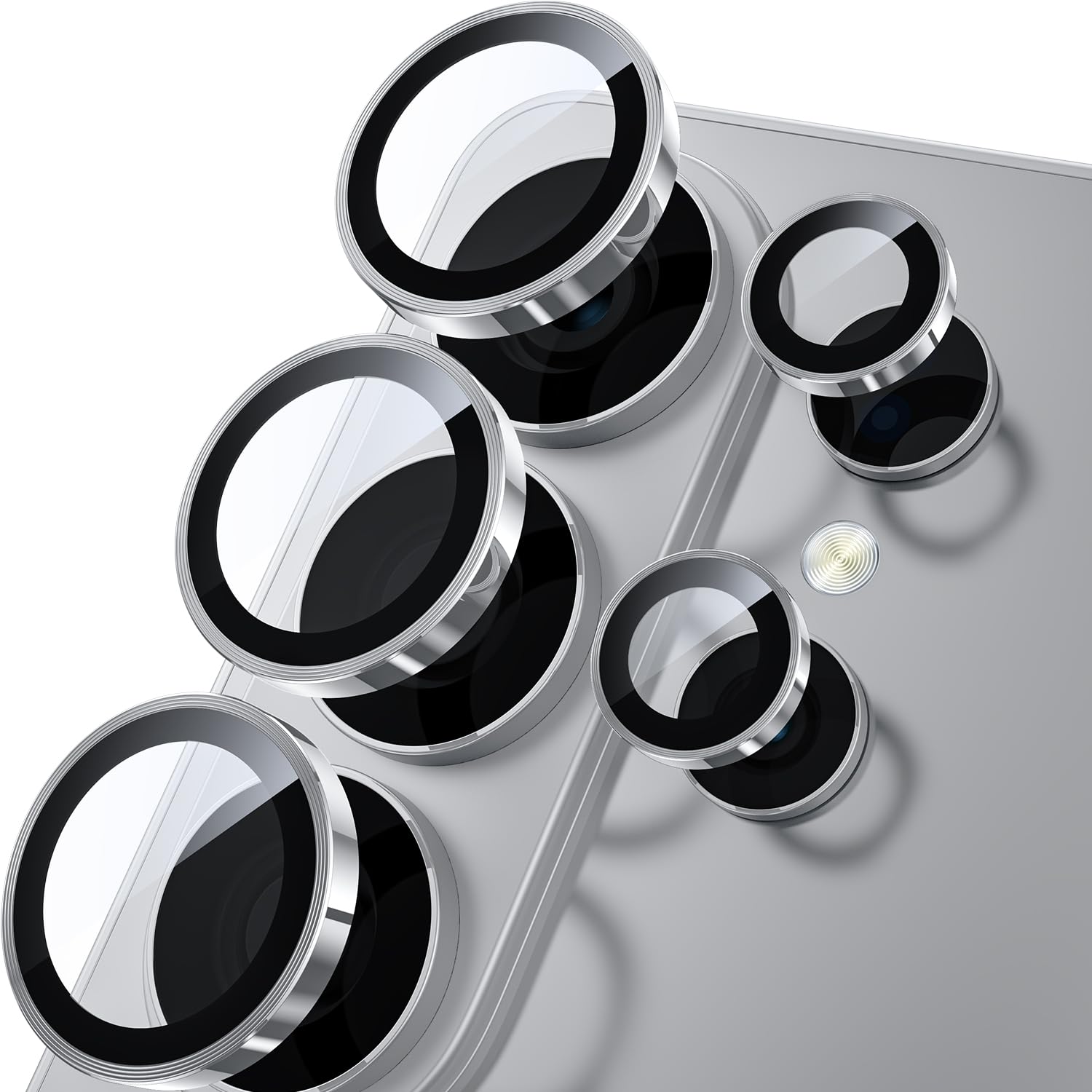 WSKEN für Samsung Galaxy S26 Ultra Kameraschutz - 9H Härte Kratzfest Blasenfrei, HD Gehärtetes Kamera Metallglas Panzer Schutzglas Displayschutz Folie Film 5G Zubehör,Handyhülle Freundlich,Titanium
