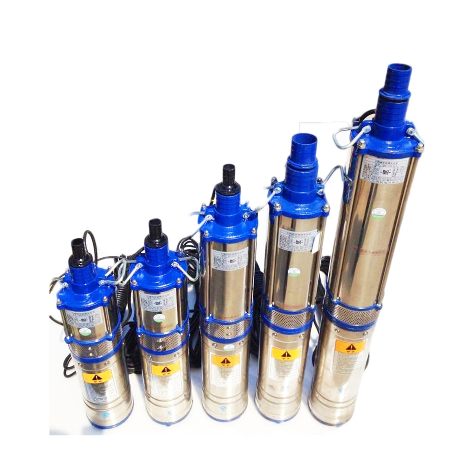 Pompa sommergibile Pompa per acqua ultra silenzios AC 220V 750W 1.1KW 1.5KW 2.2KW Pompa sommergibile multistadio in acciaio inossidabile ad alta pressione for pozzi profondi(2.2KM-40M)