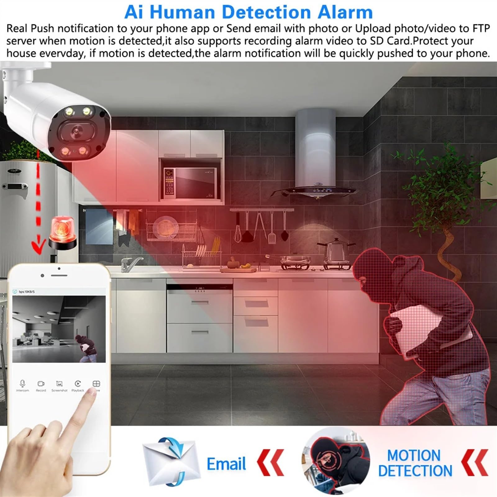 4K 8MP AHD Kamera 5MP 2MP CCTV Videoüberwachung Home Security Outdoor Wasserdicht Bullet Analog Farbe Nachtsicht 1080P (8MP AHD Kamera)