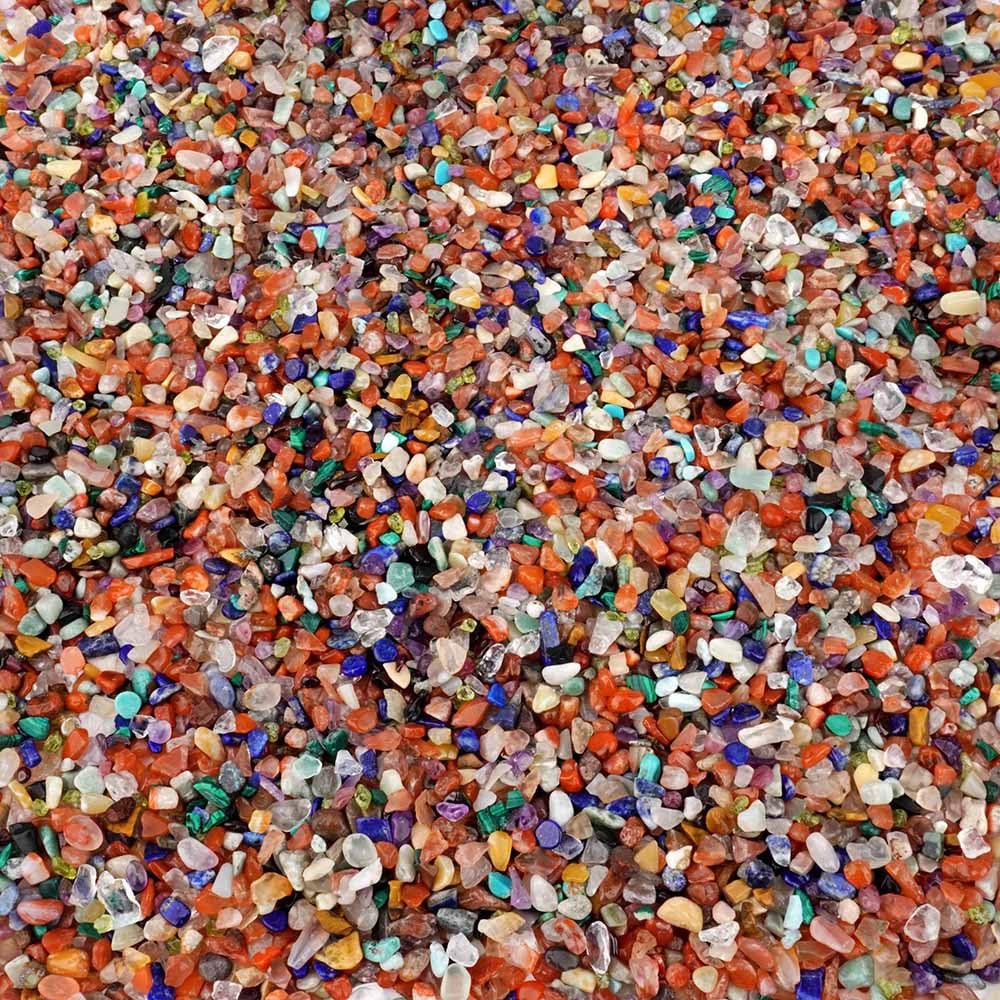 10 kg Wunderstein24 Bunter Trommelstein - Mix echte Edelstein - Mischung aus aller Welt Ø ca. 5 – 8 mm kleine Heilsteine Mineralien Dekosteine Wassersteine Glückssteine