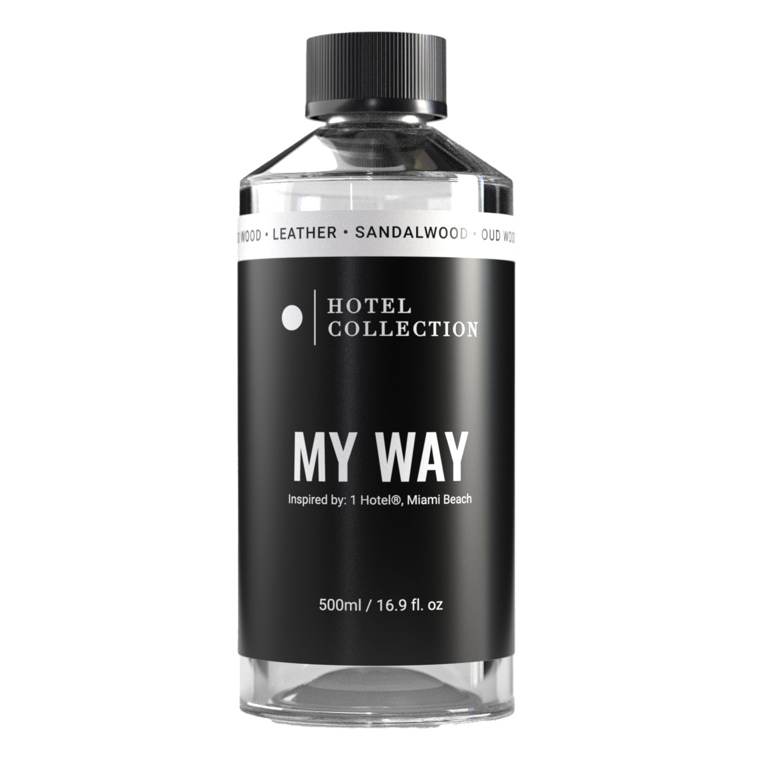 Hotel Collection - My Way Fragrance Oil Blend - Hotel Inspired for Luxury Essential Oil Diffusers - Aromatherapy Scent Diffuser Oil - Leather, Sandalwood, and Amber - 500 mL, 16.9 fl oz