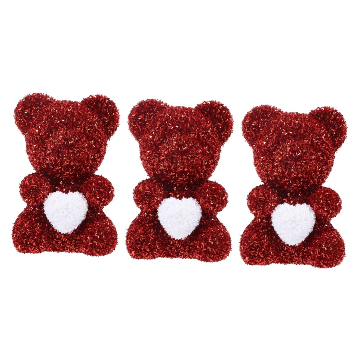 3 Stück Valentinstag Bär Frosch Plüschbär Picknick Dekorationen Reborn Puppen Hase Tier Plüsch Kuscheltier Großer Bär Hund Kleines Stofftier Bär Kostüm Kunststoff Rot