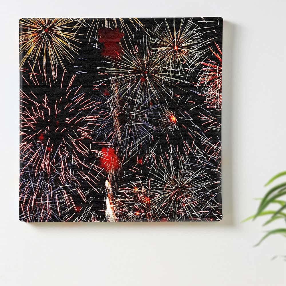 Amazon｜花火 光 アートパネル 30cm × 30cm 日本製 ポスター おしゃれ