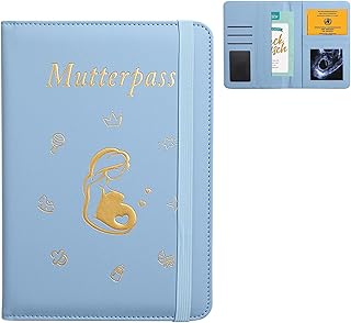 Maternity Passport Cover, Funda de Pasaporte de Maternidad, Funda de Pasaporte para Embarazadas, Funda de Pasaporte de Maternidad en Color Azul, Cubierta para Documentos de Maternidad