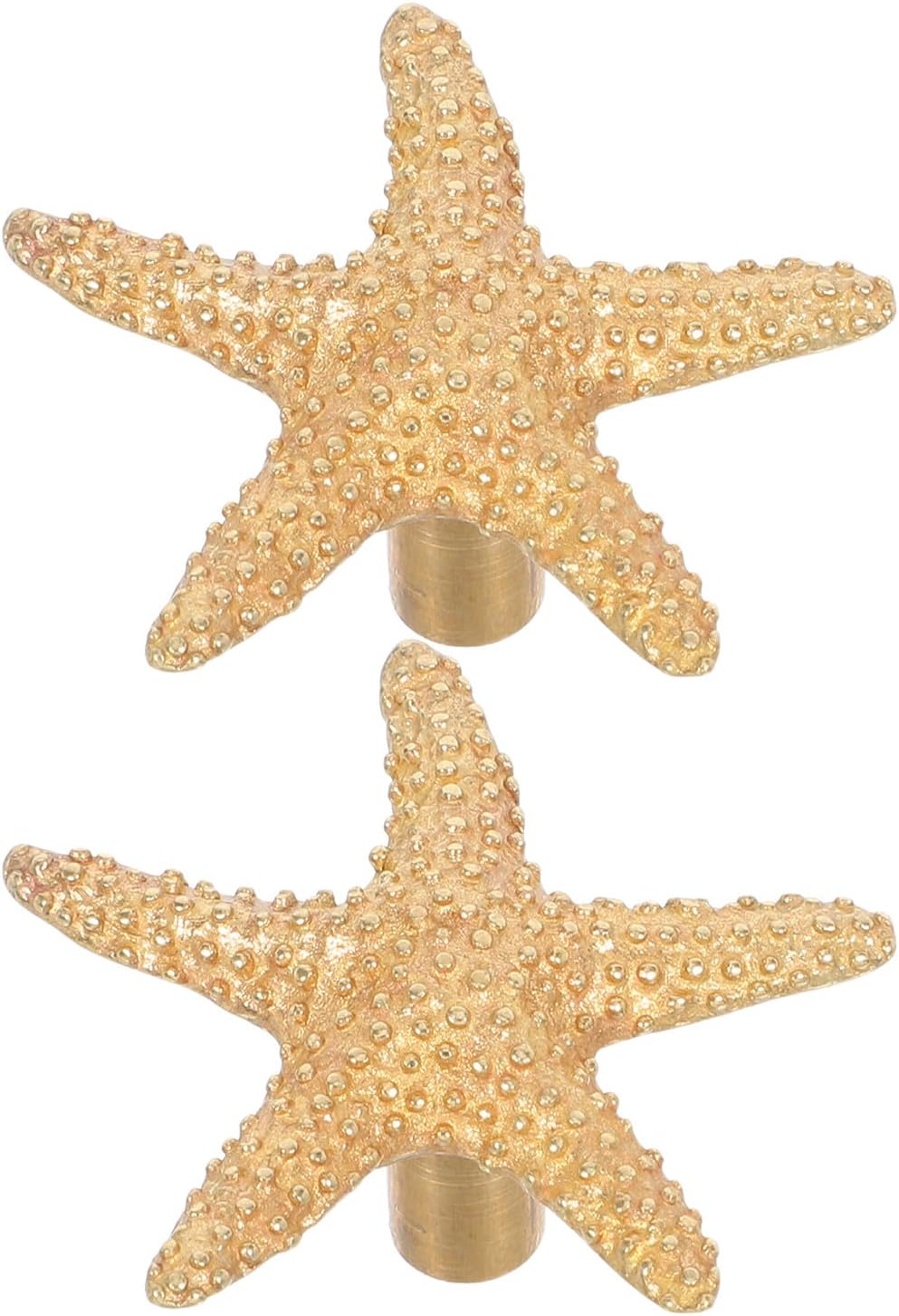 2pcs Star Cabinet Knobs Brass Ocean Theme Drawer Pulls for Boys and Girls