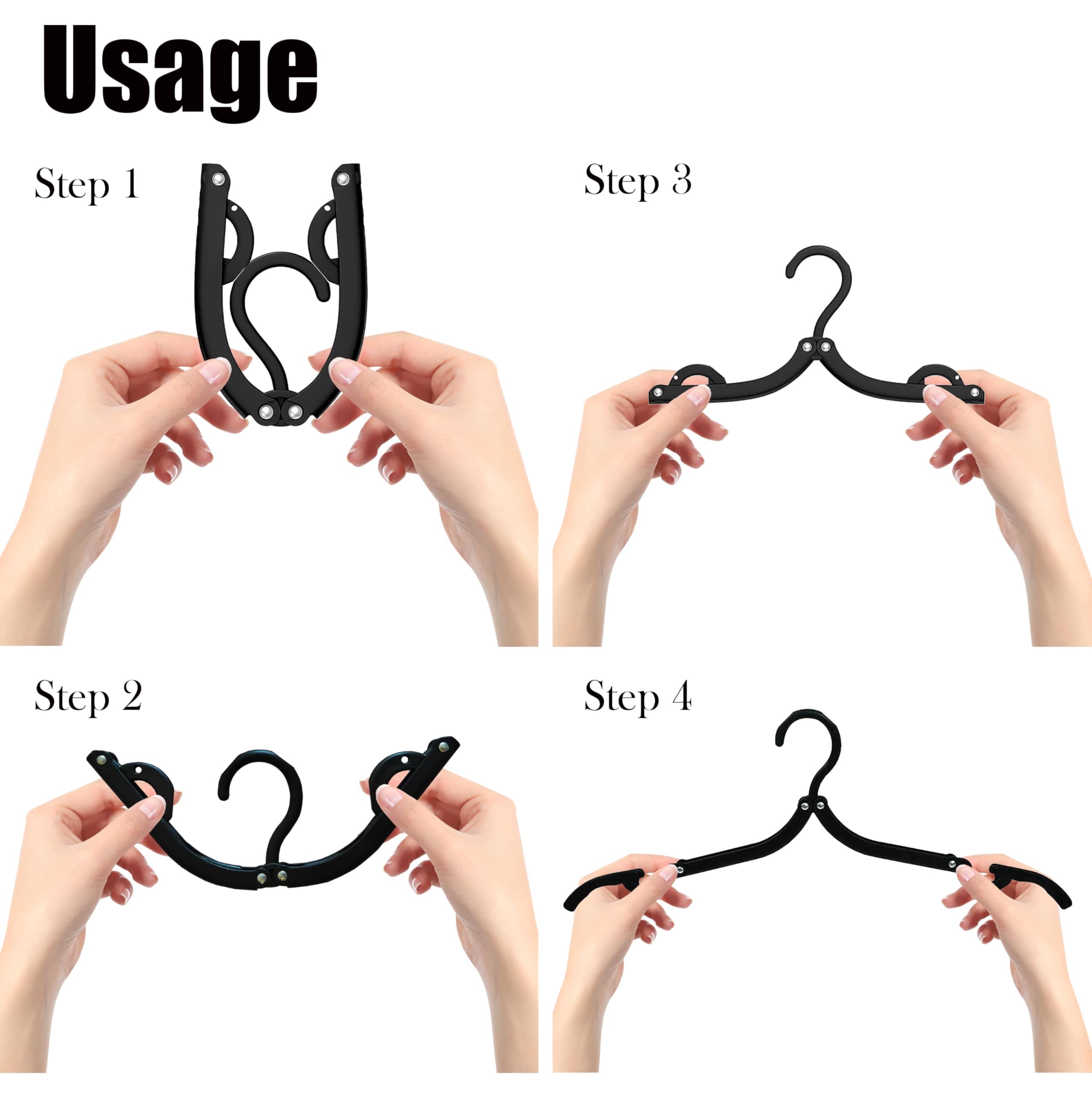 Grucce pieghevoli da viaggio, portatili, in plastica, accessori da viaggio, stendibiancheria, appendiabiti pieghevoli, per viaggi, campeggio, camper, crociere, dormitorio, scuola, hotel
