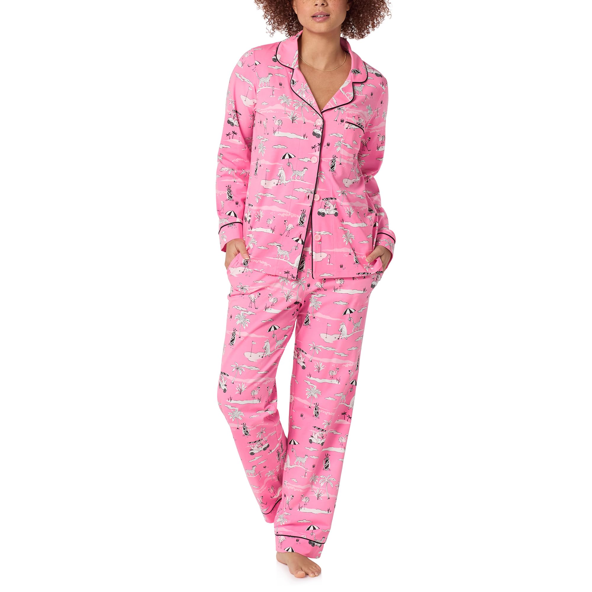 Bed Head PJs Womens Matching Pajamas - Soft Organic Cotton Long Sleeve Button Down PJ Top & Pants Set, Loungewear & Sleepwear
