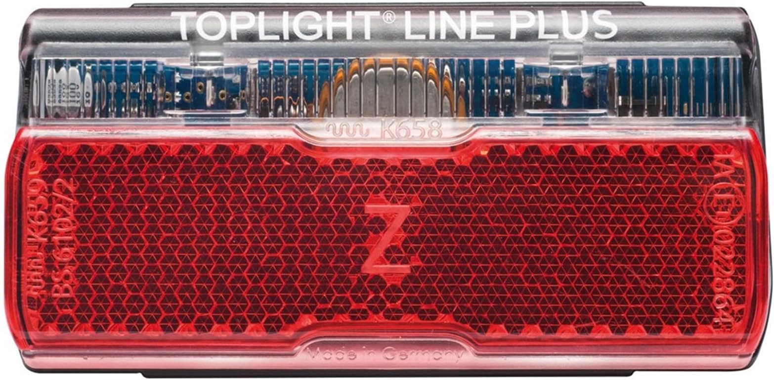 Busch & Müller Tail Light Toplight Line Plus Bike Light, Black/red, Bolt spacing: 50 mm