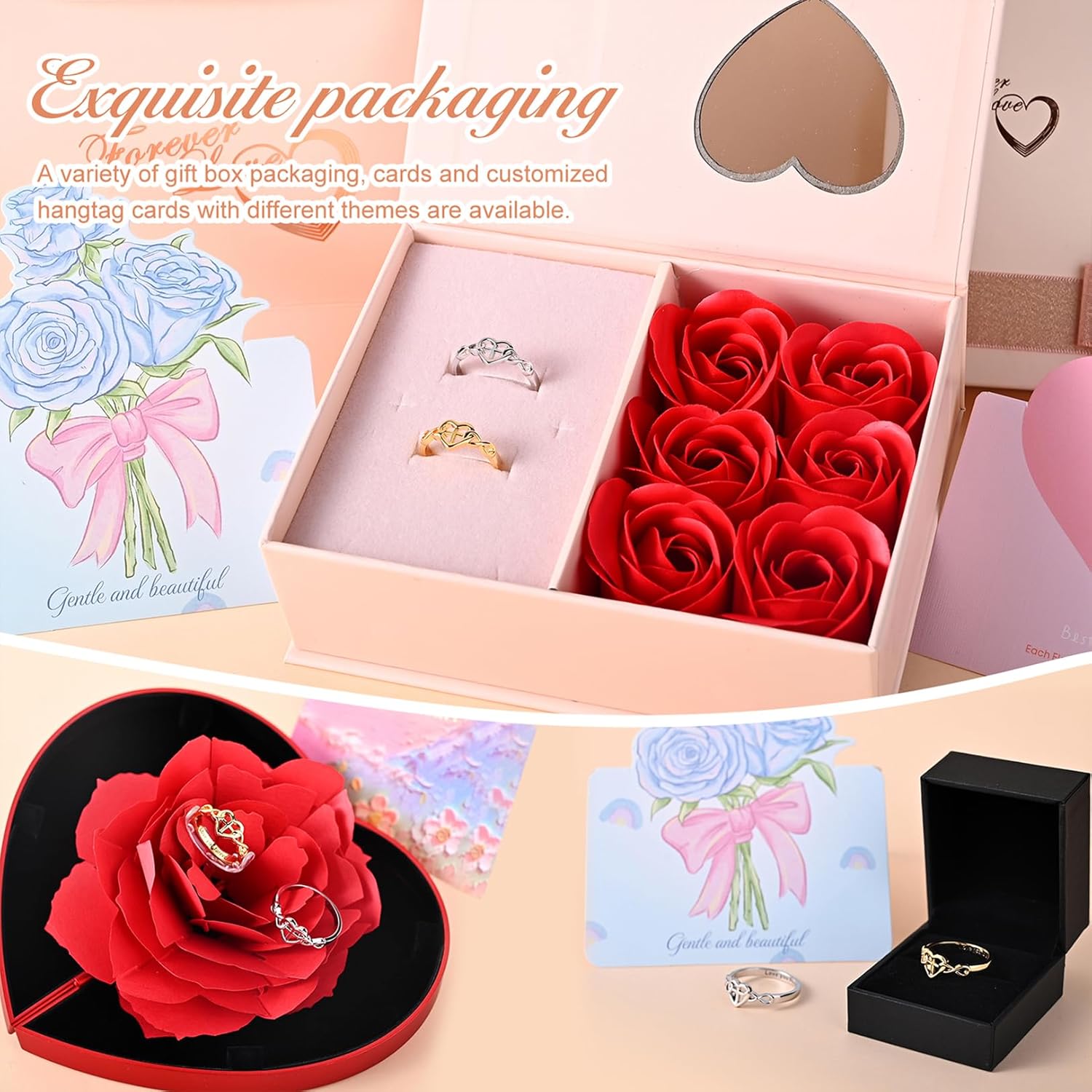 925 Sterling Silver Personalized Cross Rings for Women Custom Infinity Heart Cross Faith Rings for Christian Customized Engraved Inspirational Religious Rings for Women Hope Love