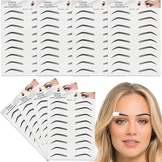 Calcomanías de tatuaje de cejas 6D, 8 hojas r...