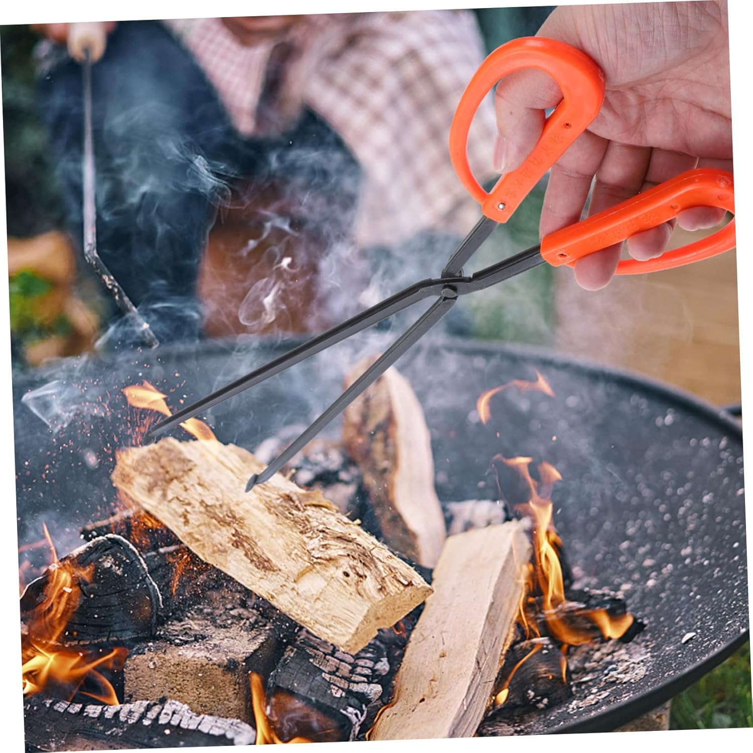 GANAZONO Outdoor Bbq Tongs for Fire Pit Sturdy and Strong Grill Utensils Long Handle Easy to Use for Needs