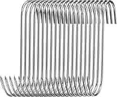 20 Ganci Per Carne In Acciaio Inox | A Forma Di S Per Affumicatura - Foto 12