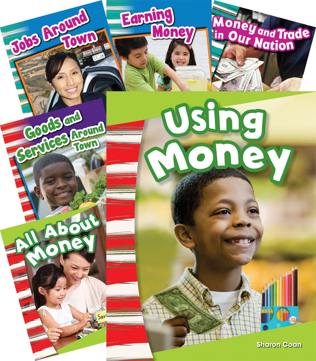Teacher Created Materials - Primary Source Readers: Learning Economics - 8 Book Set - Grades K-2 - Guided Reading Level A - M