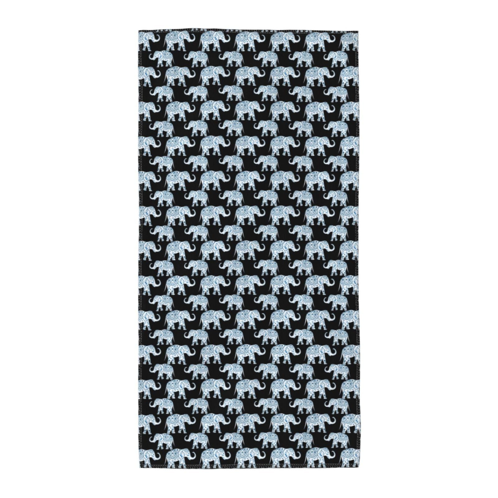 WYCZHY Elephant Printed Quick Dry Beach Towel For Camping Travel Vacation