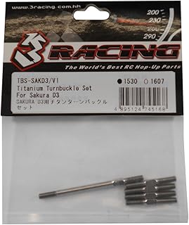 3Racing #TBS-SAKD3/V1 Titanium Turnbuckle Set For Sakura D3 for 3Racing All