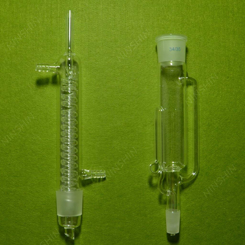 lab Glass,150ML,Glass Soxhlet Extractor with Coil Condenser