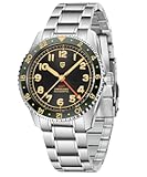 Pagani Design Men&apos;s Watch Automatic GMT Wristwatch for Men with Stainless Steel Strap Japan NH34A Movement Sapphire Glass Waterproof Luminous Classic Business