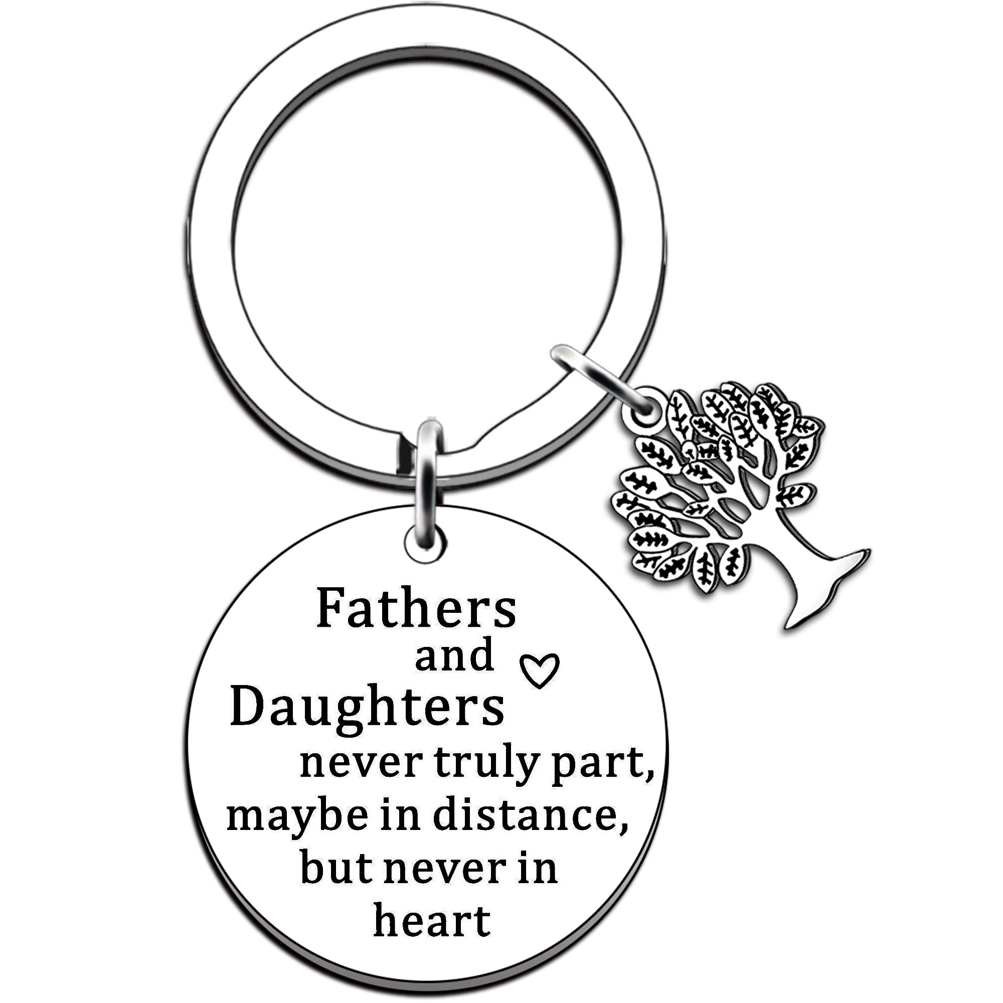 Dad Keychain - Stainless Steel Keyring With Inspirational Quotes - Gift For Father's Day, Birthday, Thanksgiving