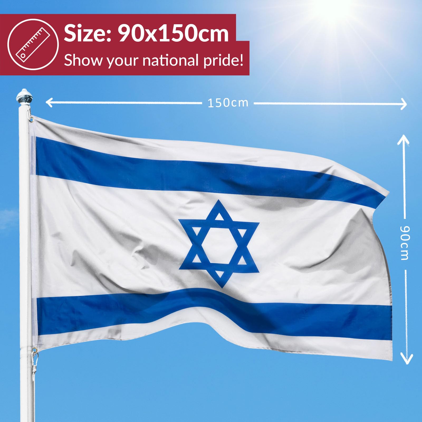 Design distintivo per la bandiera di Israele | Vettore Gratis