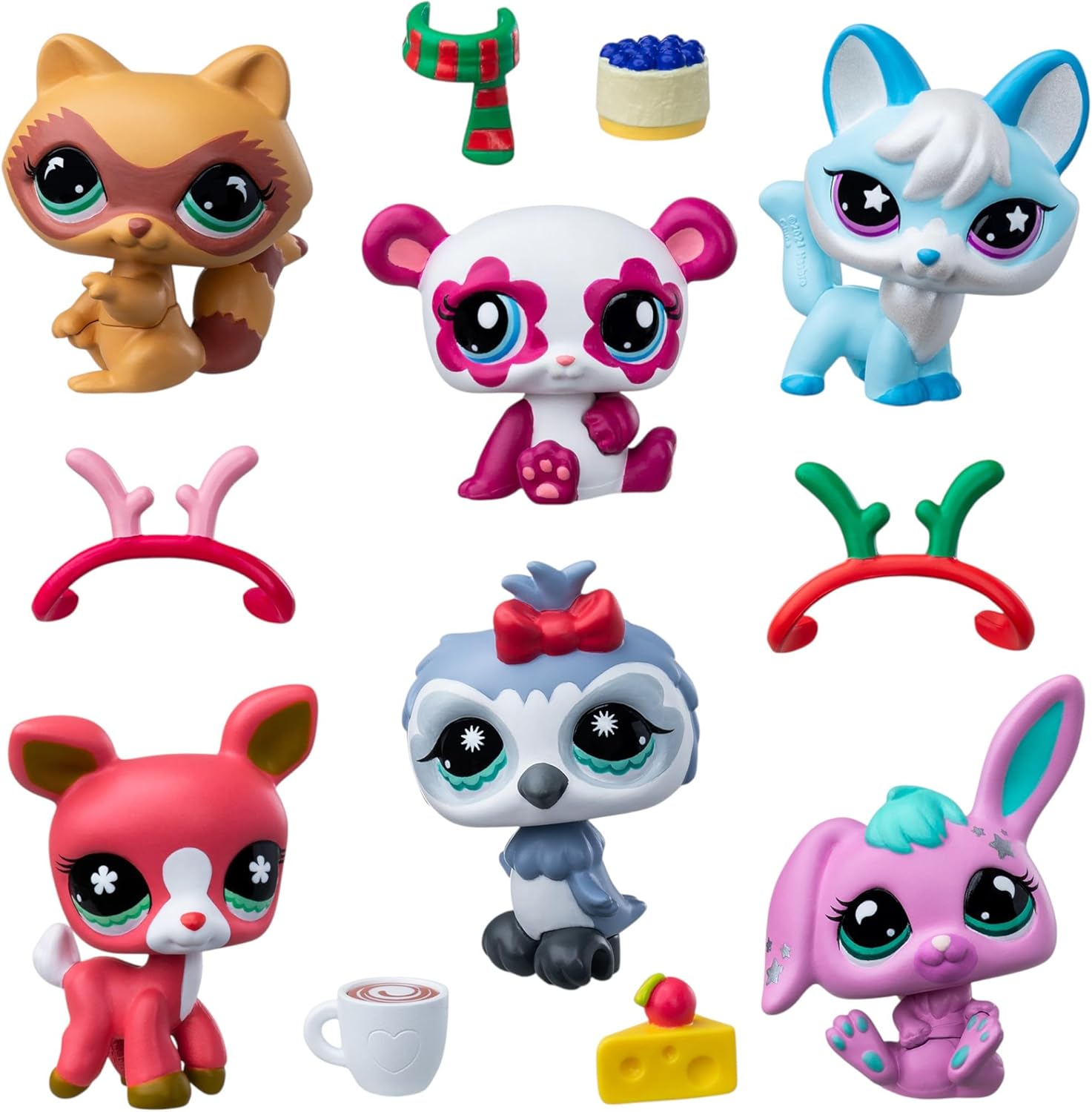 Littlest Pet Shop BF00758 Pet Shop Advent Calendar 8 Pet Shop and 16 Accessories Calendar 24 Compartments Christmas Mini Collectible Animal Figures for Children Age 4+