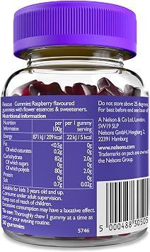 RESCUE Kids Night Gummies Raspberry | Sugar Free Bedtime Support for Children | Bach Original Flower Essences | 30 Vegan Gummies