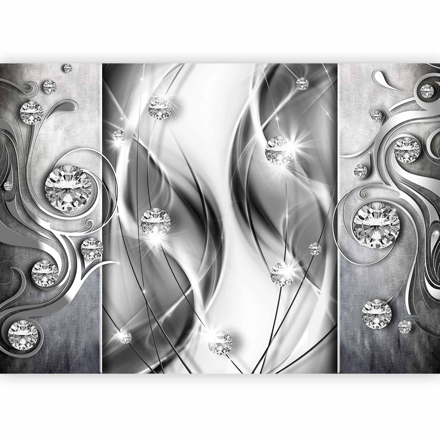 murando - Photo Wallpaper Abstraction 98x70 cm / 38,58" x27,55 Peel and Stick Self-Adhesive Foil Print Wall Mural Decoration Picture Design Modern - Diamonds Crystals Abstract Surreal a-A-0153-a-b โ image 1