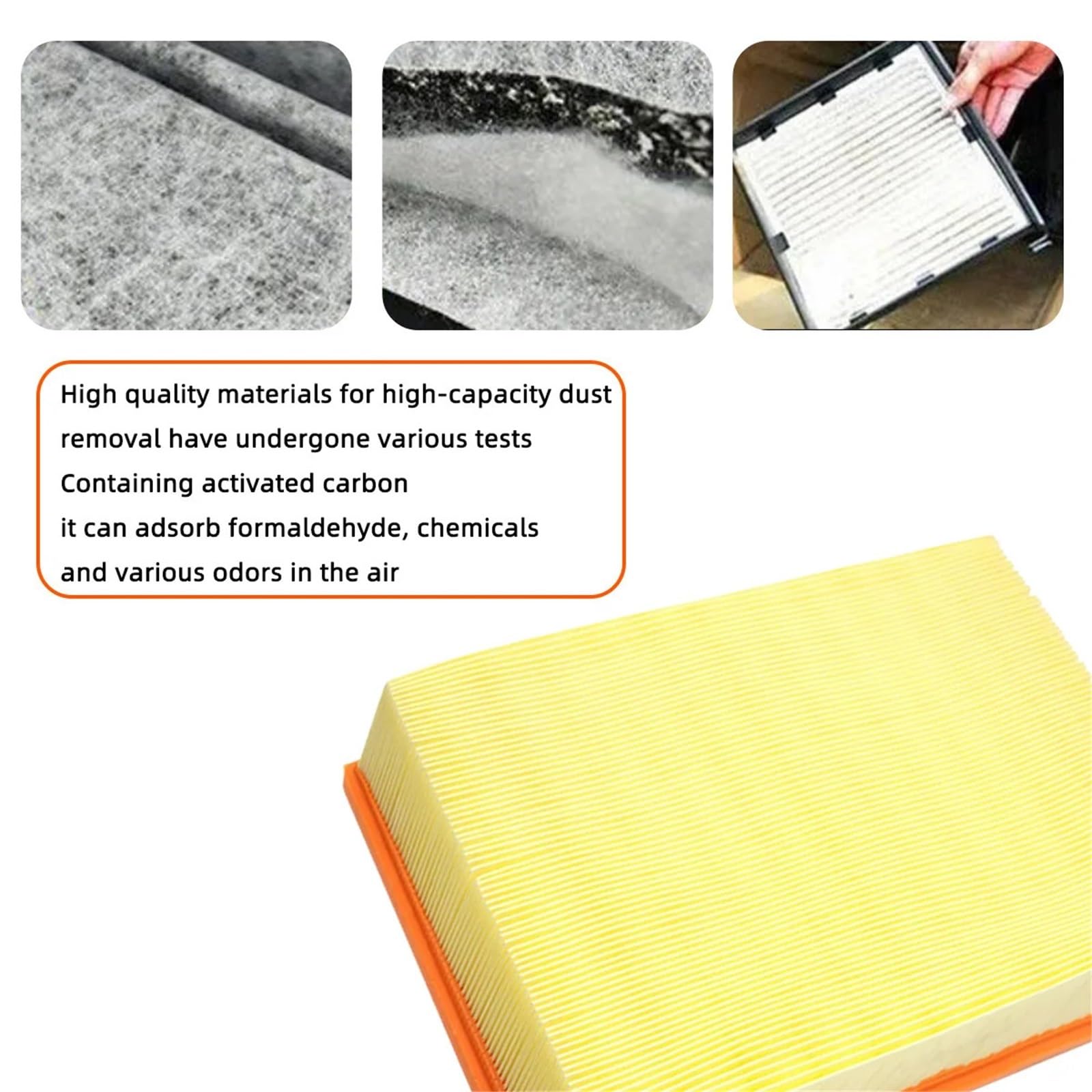 Filtro Abitacolo 2 pezzi di detergente per filtro motore auto adatto per GMC Yukon XL 2015-2020 OEM CA8755A 15908915 23349854 25332443 Filtro Abitacolo ai Carboni Attivi(5pcs)