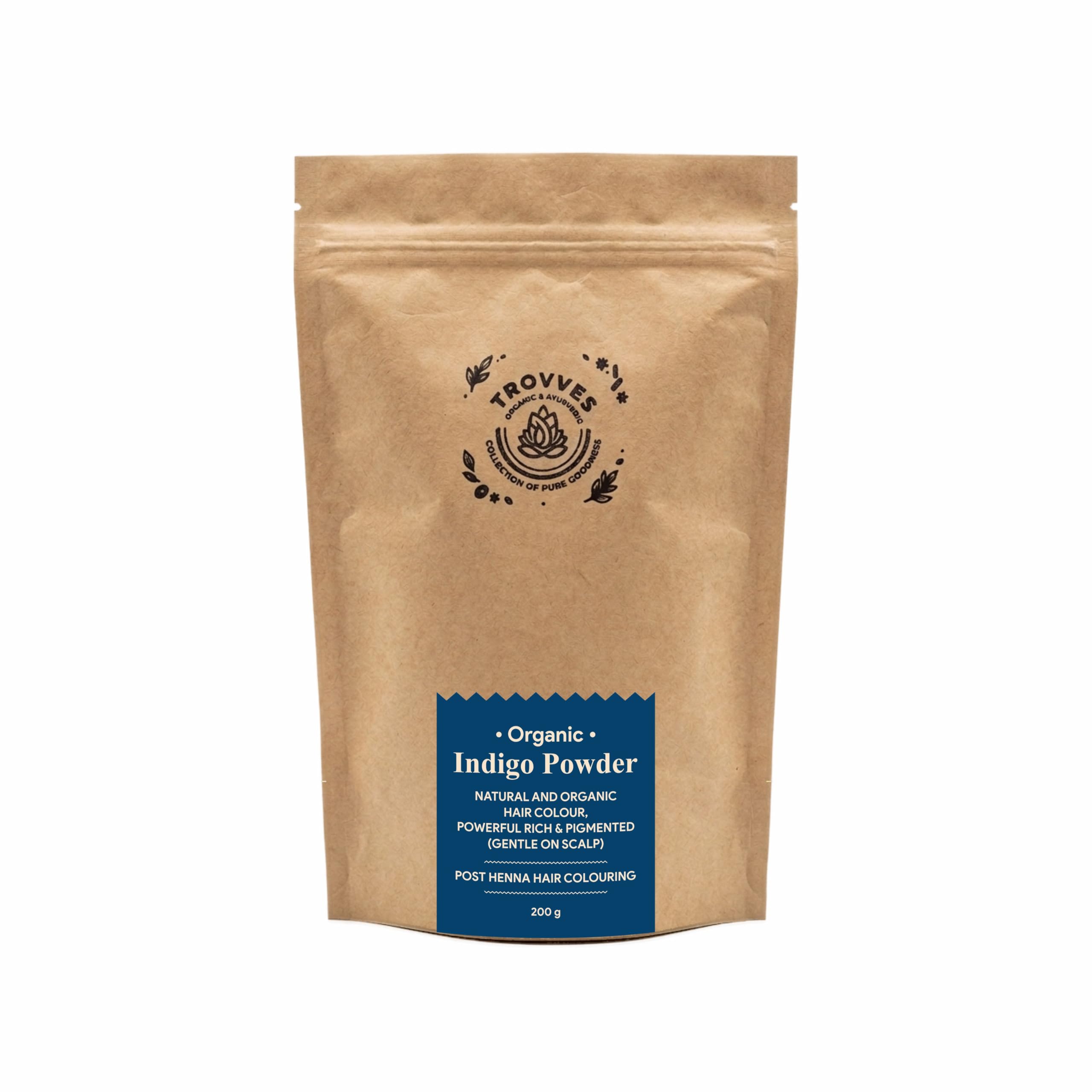 Indigo Powder | TROVVES Indigo Powder | 100% Natural Hair Colour | Herbal Hair Dye | 200 g-picture-40